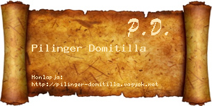 Pilinger Domitilla névjegykártya